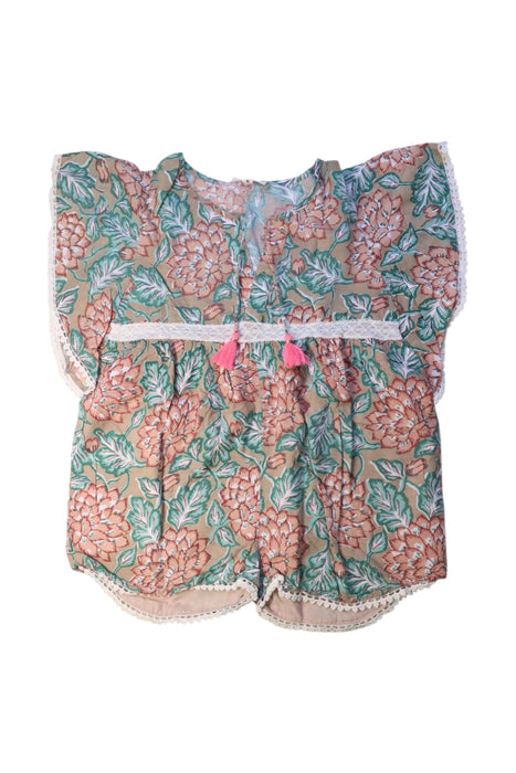 A Multicolour Sleeveless Rompers from Louise Misha in size 6T for girl. (Front View)