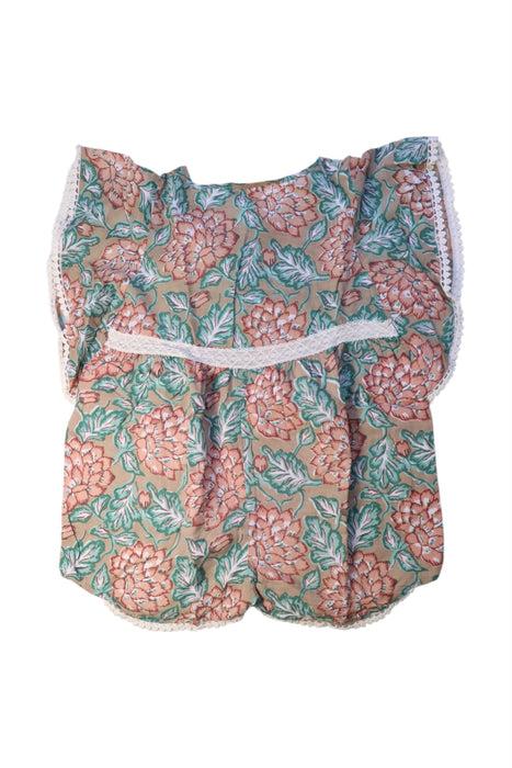 A Multicolour Sleeveless Rompers from Louise Misha in size 6T for girl. (Back View)