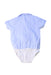 A Blue Short Sleeve Bodysuits from Laranjinha in size 12-18M for boy. (Back View)