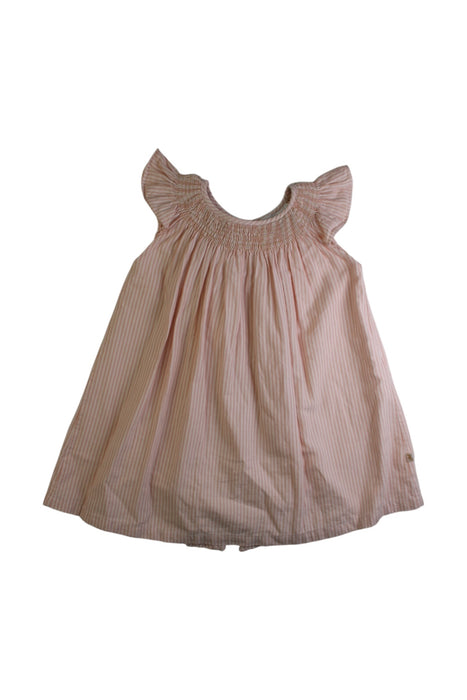 A Peach Sleeveless Dresses from Les Enfantines in size 4T for girl. (Front View)