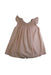 A Peach Sleeveless Dresses from Les Enfantines in size 4T for girl. (Front View)
