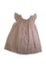 A Peach Sleeveless Dresses from Les Enfantines in size 4T for girl. (Back View)