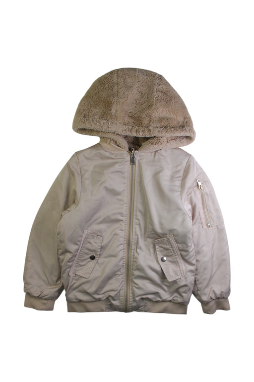 A Beige Puffer/Quilted Jackets from Seed in size 8Y for girl. (Front View)