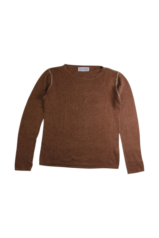 A Brown Knit Sweaters from Excuse My French in size 8Y for girl. (Front View)