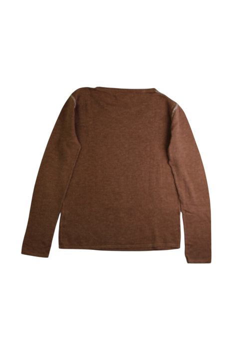 A Brown Knit Sweaters from Excuse My French in size 8Y for girl. (Back View)