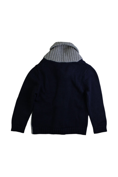 A Grey Cardigans from Petit Bateau in size 3T for boy. (Back View)