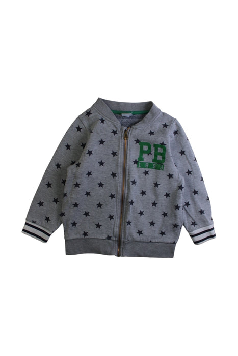 A Grey Lightweight Jackets from Petit Bateau in size 3T for boy. (Front View)