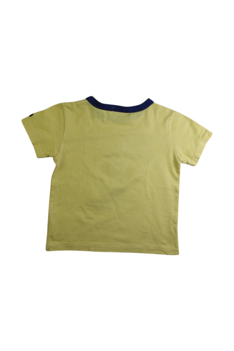 A Yellow Short Sleeve T Shirts from Double B Mikihouse in size 2T for boy. (Back View)