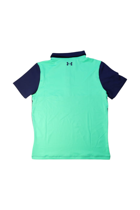 A Navy Short Sleeve Polos from Under Armour in size 10Y for boy. (Back View)