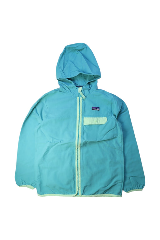 A Blue Lightweight Jackets from Patagonia in size 12Y for boy. (Front View)
