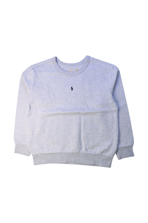 A Grey Crewneck Sweatshirts from Polo Ralph Lauren in size 7Y for boy. (Front View)