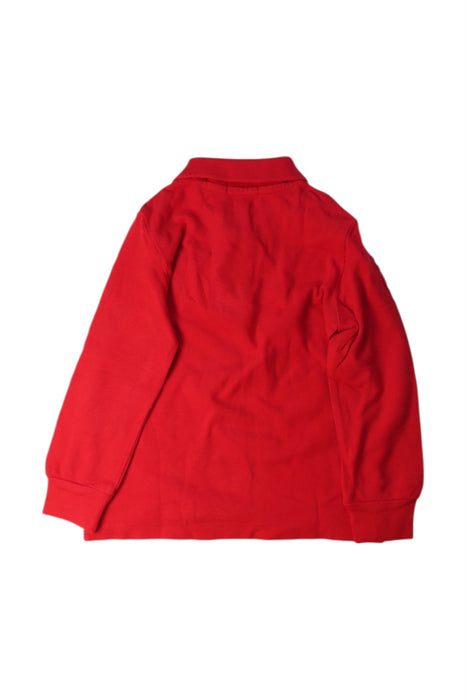 A Red Long Sleeve Polos from Polo Ralph Lauren in size 3T for boy. (Back View)