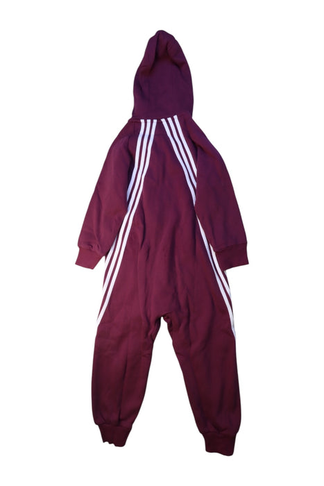 A Burgundy Long Sleeve Jumpsuits from Adidas in size 3T for boy. (Back View)