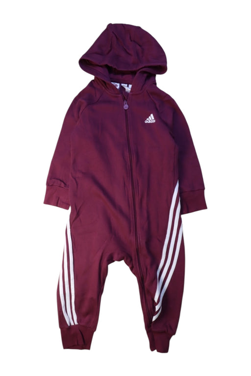 A Burgundy Hooded Sweatshirts from Adidas in size 2T for boy. (Front View)