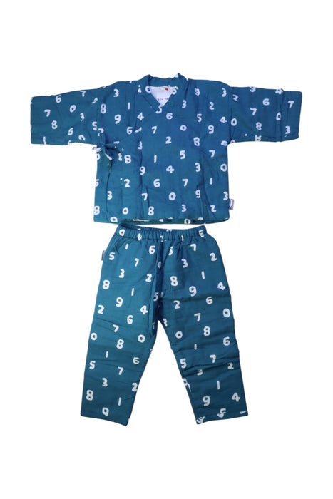 A Teal Pants Sets from Sou Sou in size 5T for girl. (Front View)