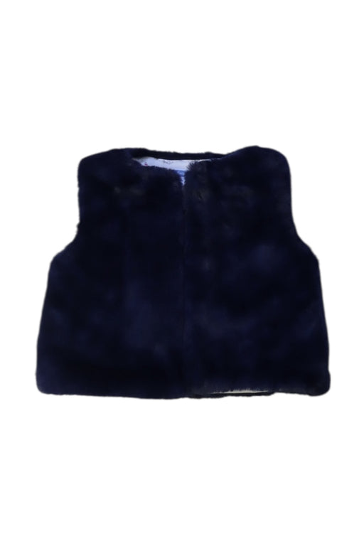 A Navy Outerwear Vests from Jacadi in size 3T for girl. (Front View)