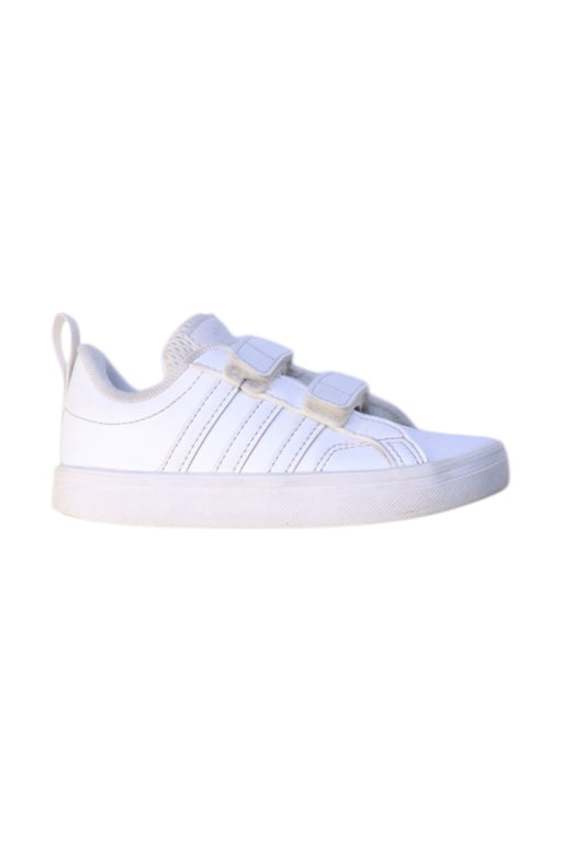 A White Sneakers from Adidas in size 3T for neutral. (Front View)