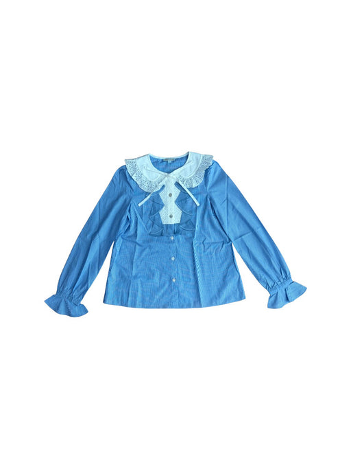 A Blue Long Sleeve Shirts from Nicholas & Bears in size 14Y for girl. (Front View)