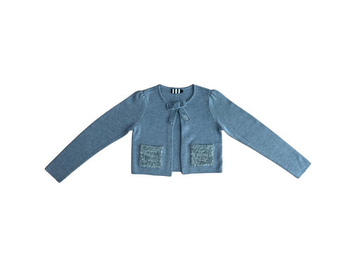 A Grey Cardigans from I Pinco Pallino in size 10Y for girl. (Front View)