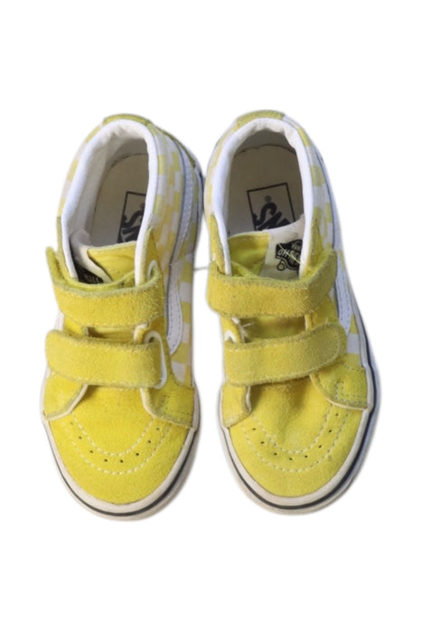 A Yellow Sneakers from Vans in size 4T for neutral. (Back View)