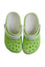 A Green Slip Ons from Crocs in size 5T for neutral. (Back View)