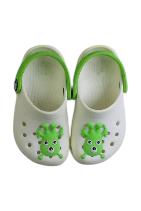 A White Slip Ons from Crocs in size 18-24M for boy. (Back View)
