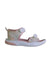 A Pink Sandals from Dr. Kong in size 5T for girl. (Front View)