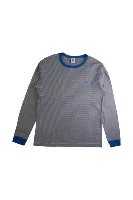 A Grey Long Sleeve T Shirts from Petit Bateau in size 12Y for boy. (Front View)