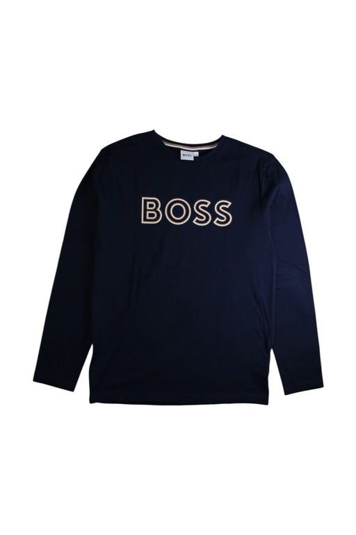 A Navy Crewneck Sweatshirts from Boss in size 14Y for boy. (Front View)
