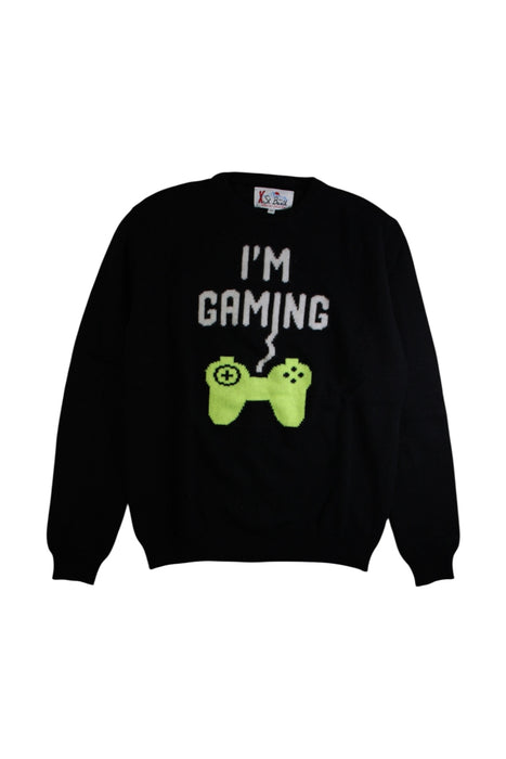 A Black Knit Sweaters from MC2 Saint Barth in size 14Y for boy. (Front View)