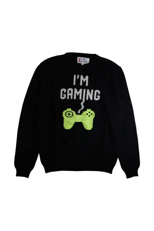 A Black Knit Sweaters from MC2 Saint Barth in size 14Y for boy. (Front View)