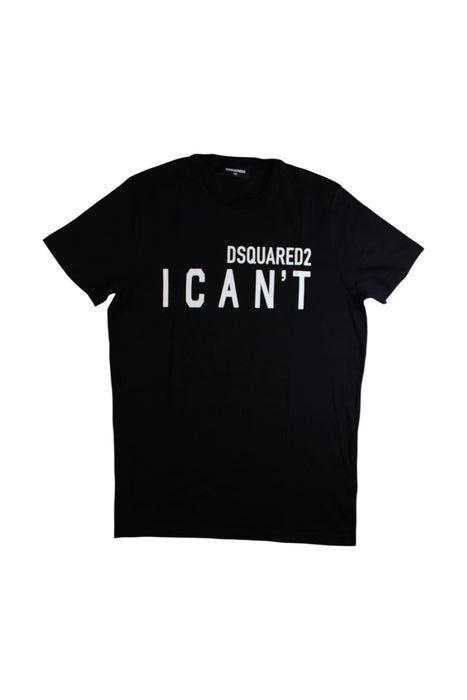 A Black Short Sleeve T Shirts from DSquared2 in size 14Y for boy. (Front View)