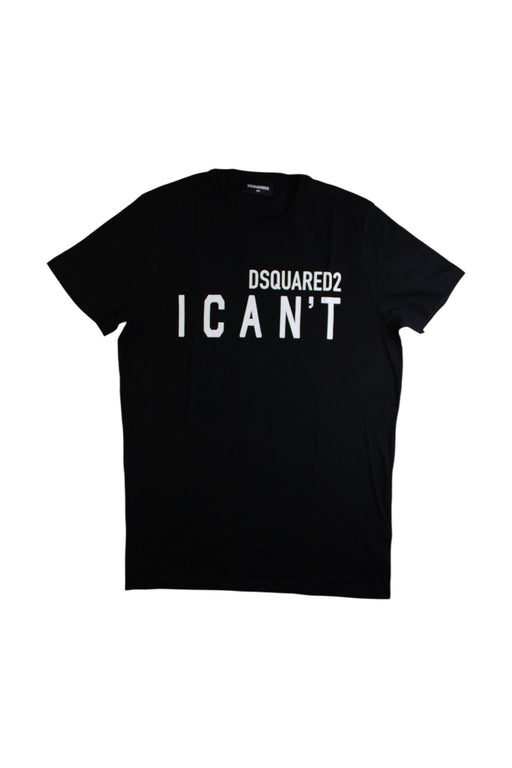 A Black Short Sleeve T Shirts from DSquared2 in size 14Y for boy. (Front View)
