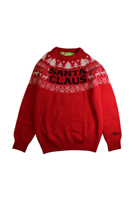 A Red Knit Sweaters from MC2 Saint Barth in size 12Y for boy. (Front View)