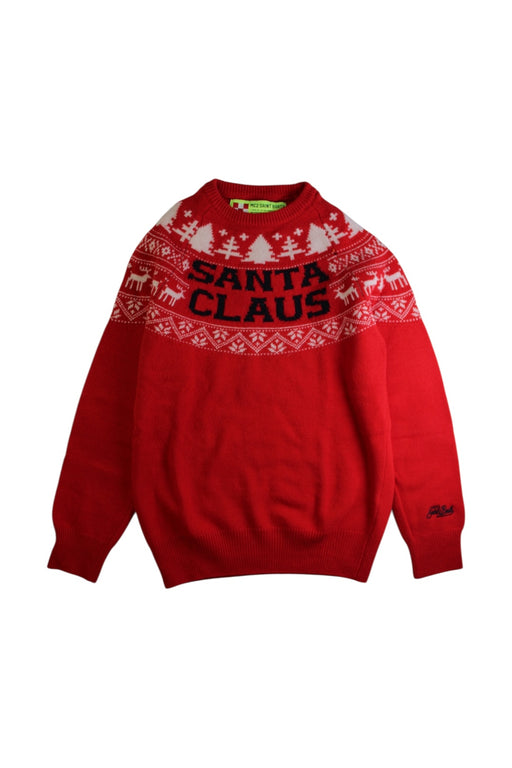 A Red Knit Sweaters from MC2 Saint Barth in size 12Y for boy. (Front View)