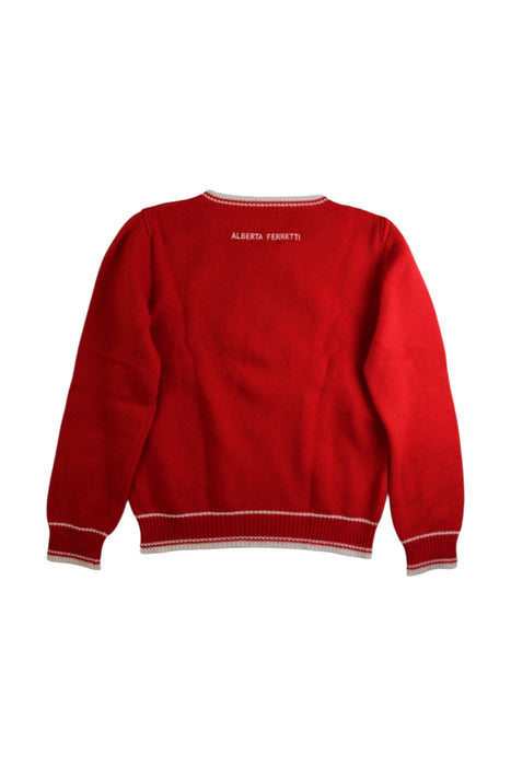 A Red Knit Sweaters from Alberta Ferretti in size 10Y for girl. (Back View)