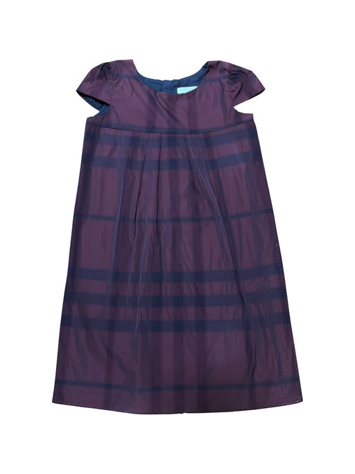 A Burgundy Short Sleeve Dresses from Burberry in size 10Y for girl. (Front View)