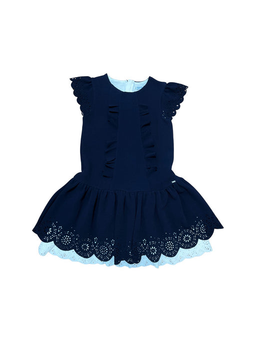 A Navy Short Sleeve Dresses from Mayoral in size 9Y for girl. (Front View)