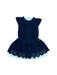 A Navy Short Sleeve Dresses from Mayoral in size 9Y for girl. (Front View)
