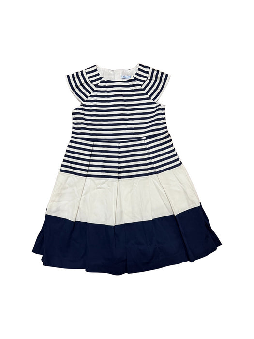 A Navy Short Sleeve Dresses from Mayoral in size 9Y for girl. (Front View)