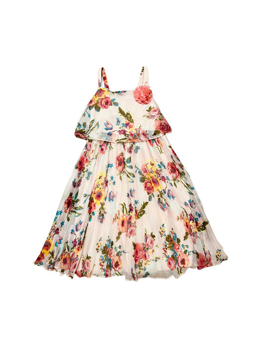 A Multicolour Sleeveless Dresses from Monsoon in size 5T for girl. (Front View)