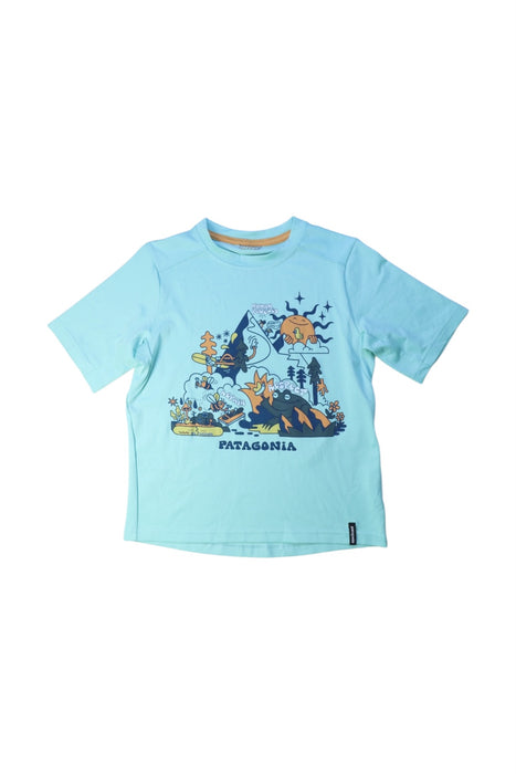 A Blue Short Sleeve T Shirts from Patagonia in size 5T for boy. (Front View)