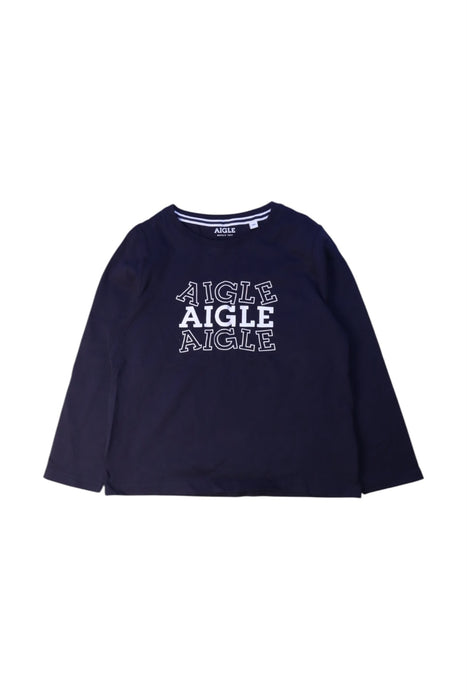 A Navy Long Sleeve T Shirts from Aigle in size 6T for neutral. (Front View)