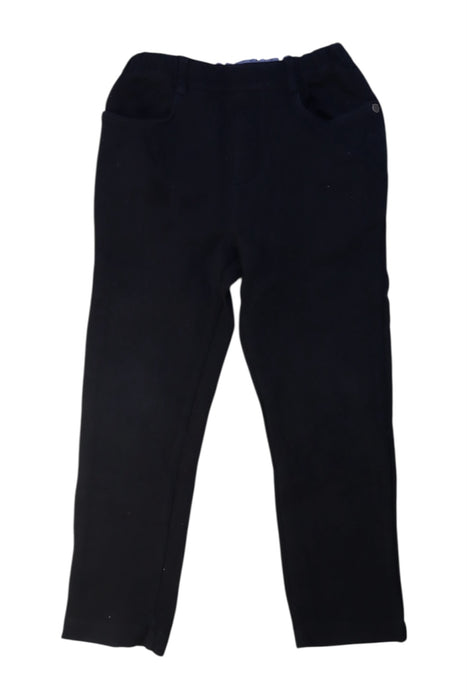 A Black Casual Pants from Momonittu in size 8Y for boy. (Front View)