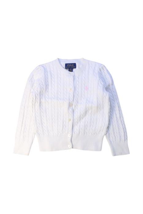 A White Cardigans from Polo Ralph Lauren in size 3T for girl. (Front View)