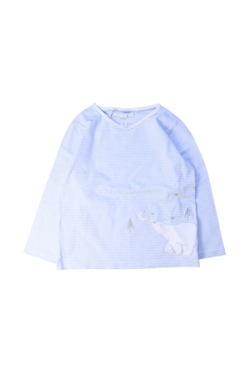 A Blue Long Sleeve Tops from The Little White Company in size 2T for boy. (Front View)