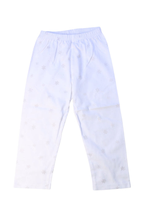 A White Casual Pants from The Little White Company in size 2T for girl. (Front View)