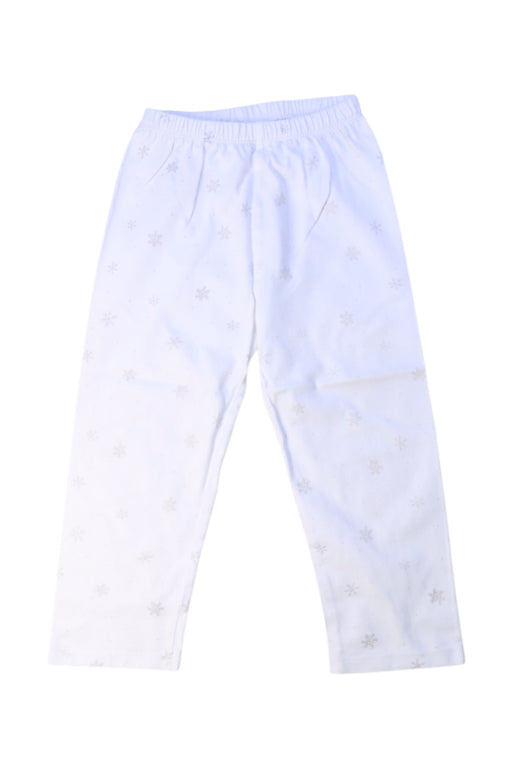 A White Casual Pants from The Little White Company in size 2T for girl. (Front View)