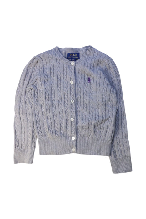 A Grey Cardigans from Polo Ralph Lauren in size 4T for girl. (Front View)