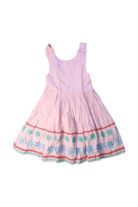 A Pink Sleeveless Dresses from Boden in size 5T for girl. (Front View)